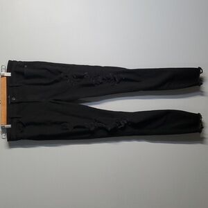 Abercrombie & Fitch jeans women's size 6 black Harper super skinny destroyed
